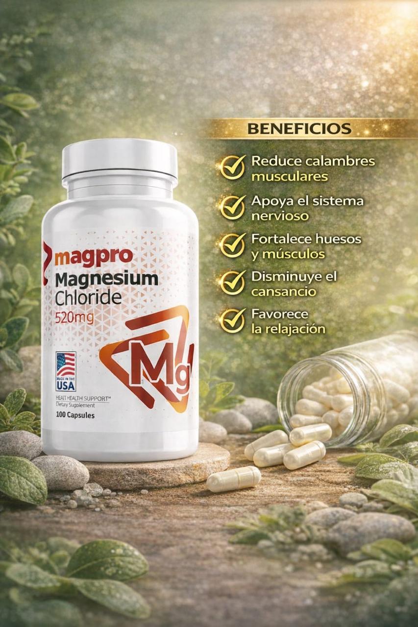 Magpro Magnesium Chloride 520mg — 100 Cápsulas