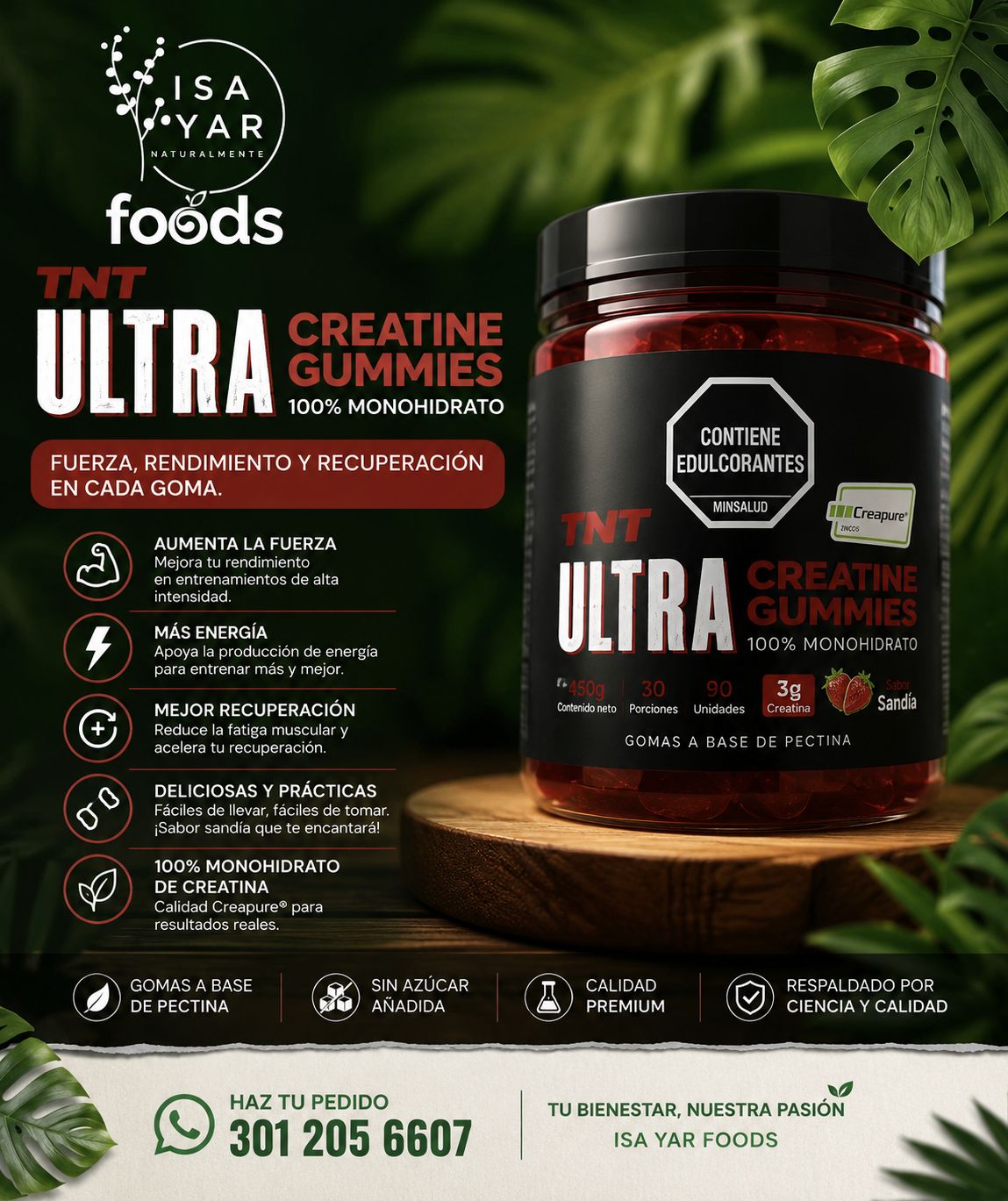 TNT ULTRA | Creatine Gummies 100% Monohidrato