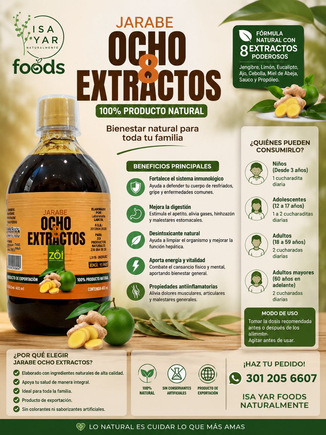 Jarabe Ocho Extractos