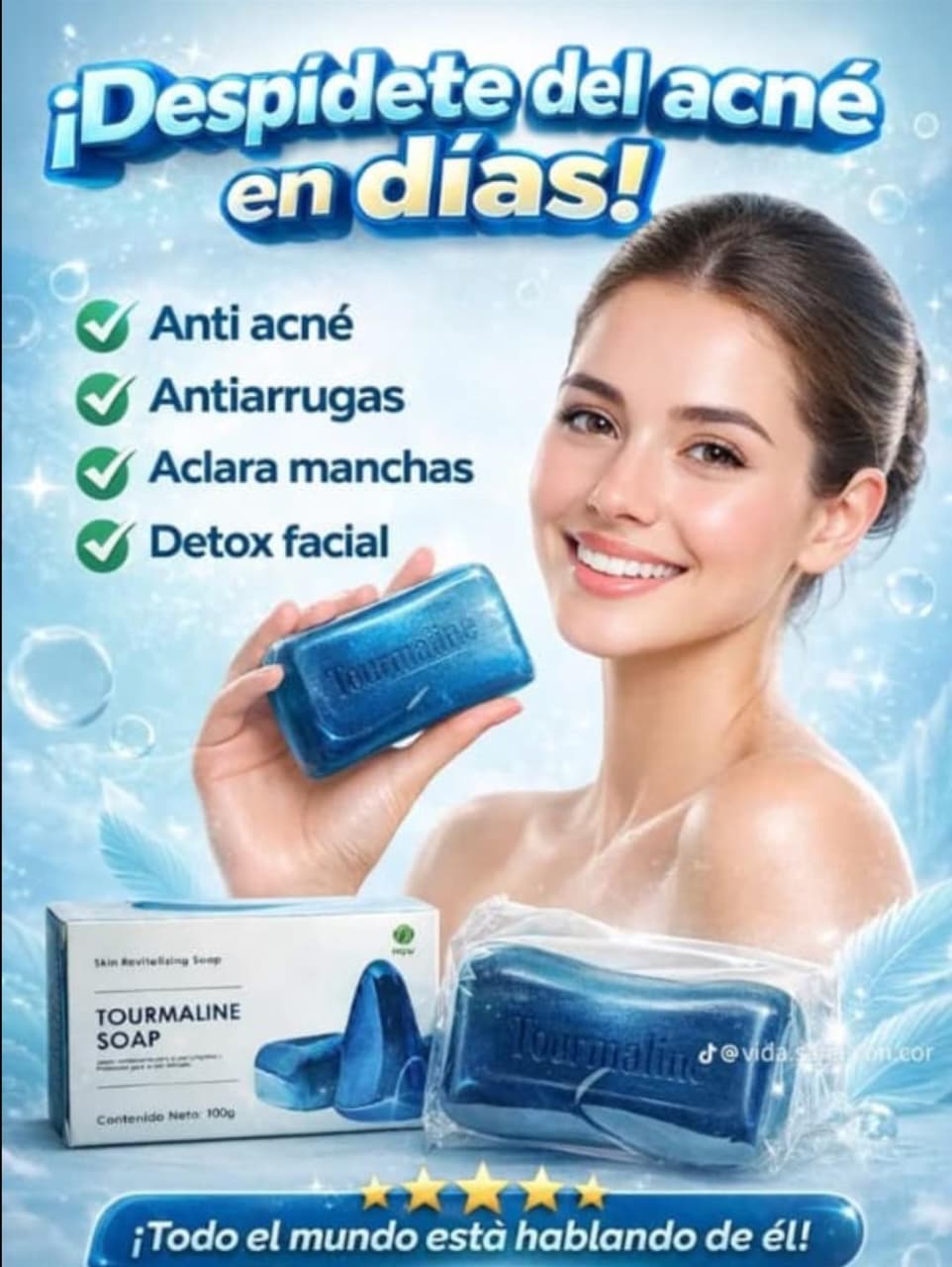 Tourmaline Soap - Jabón Anti Acné y Detox Facial