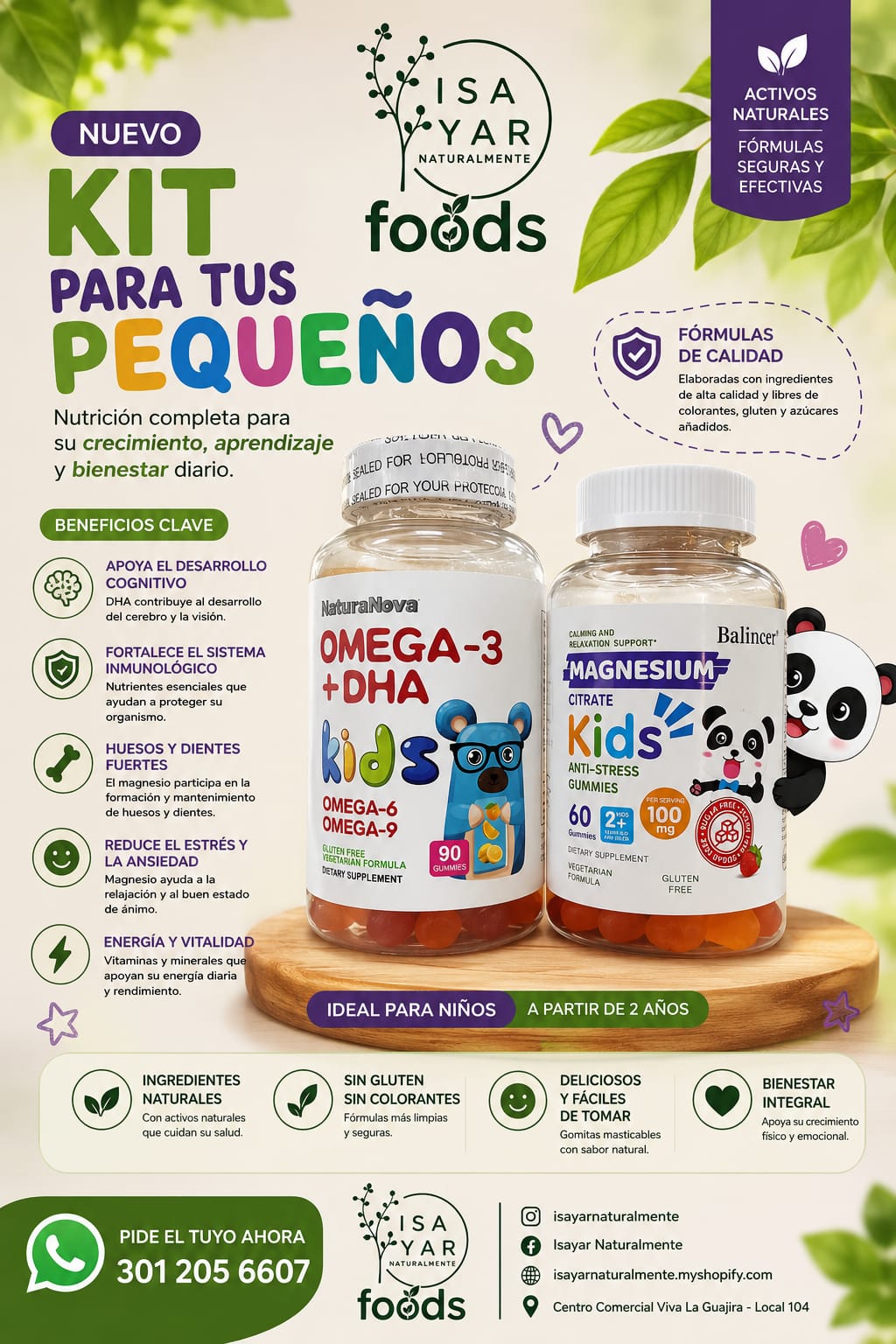 Balincet Magnesium Citrate Kids Anti-Stress Gummies 100mg 60 Gummies Sin Gluten