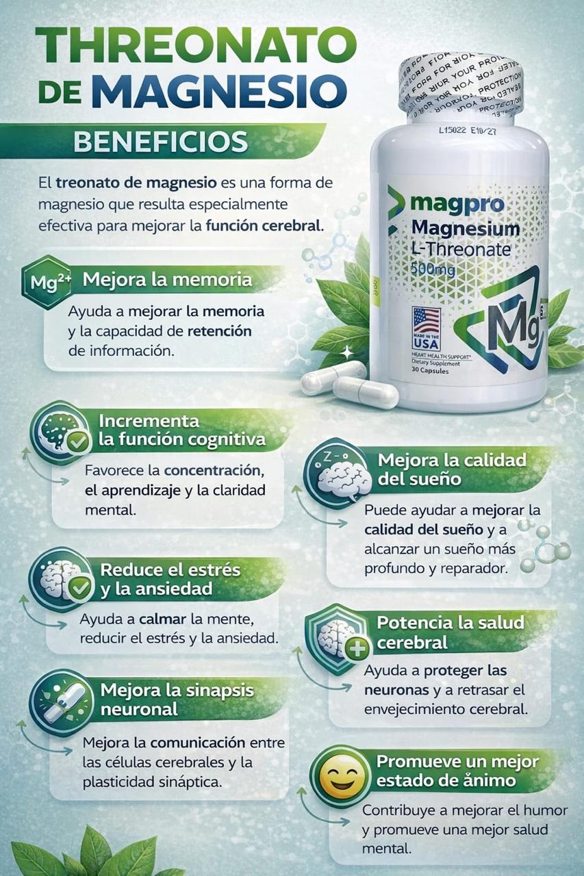 Magpro Magnesium L-Threonate 500mg — 30 Cápsulas