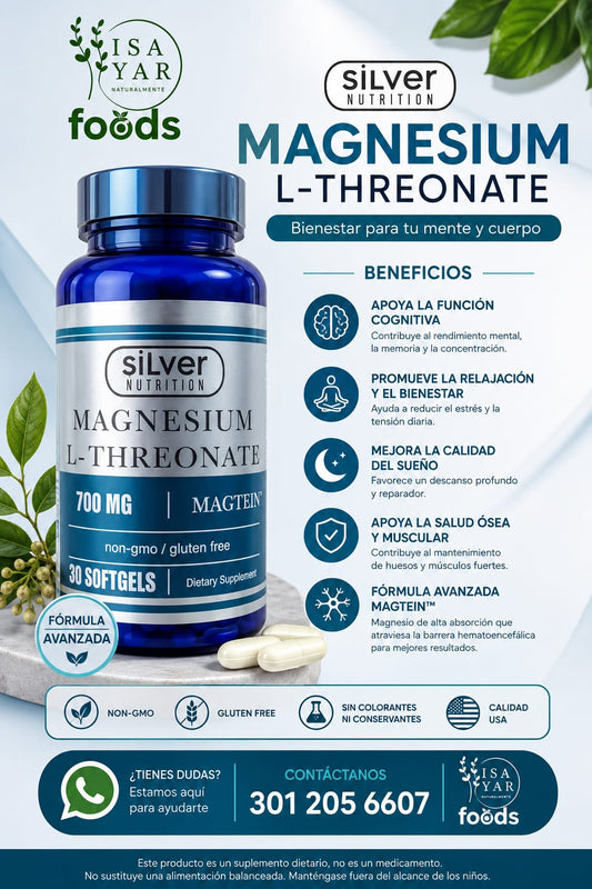 Magnesium L-Threonate 700mg Silver Nutrition