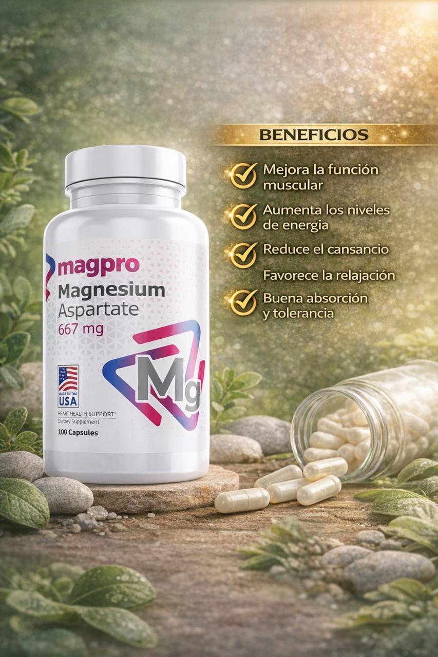 Magpro Magnesium Aspartate 667mg — 100 Cápsulas