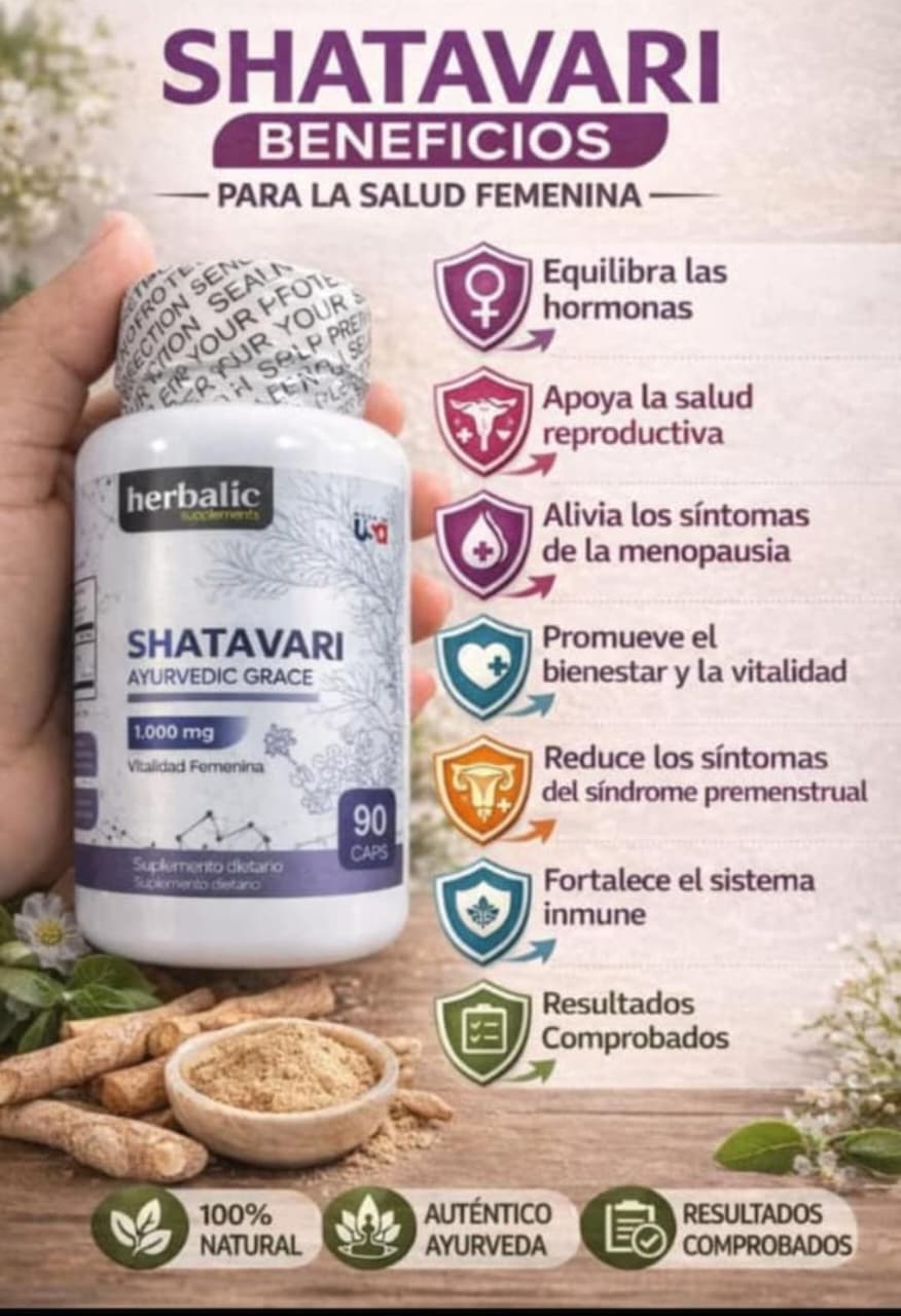 Shatavari 1000mg - Vitalidad Femenina | Herbalic