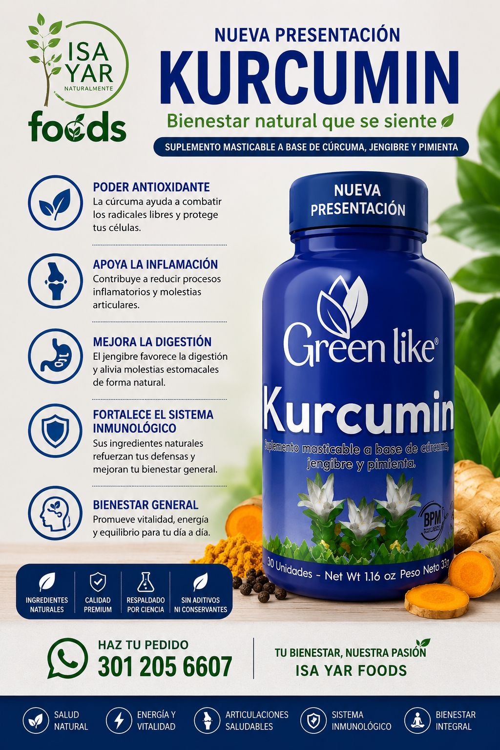 Kurcumin Green Like - Bienestar Natural que se Siente