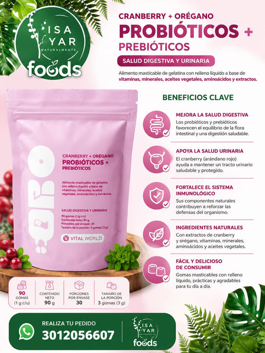 URO | Gomas Masticables Probióticos + Prebióticos