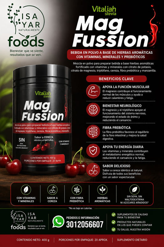 Vitaliah Mag Fussion — Bebida de Magnesio con Hierbas, Vitaminas y Prebióticos