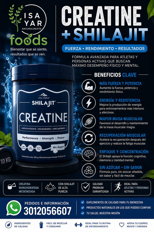 Creatine + Shilajit Vital World 350g