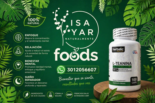 Herbalic L-Teanina 200mg — Enfoque, Relajación y Bienestar Mental