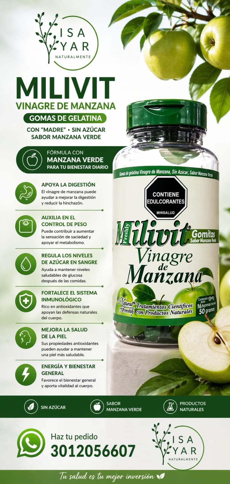 Milivit Gomitas Vinagre de Manzana con Madre