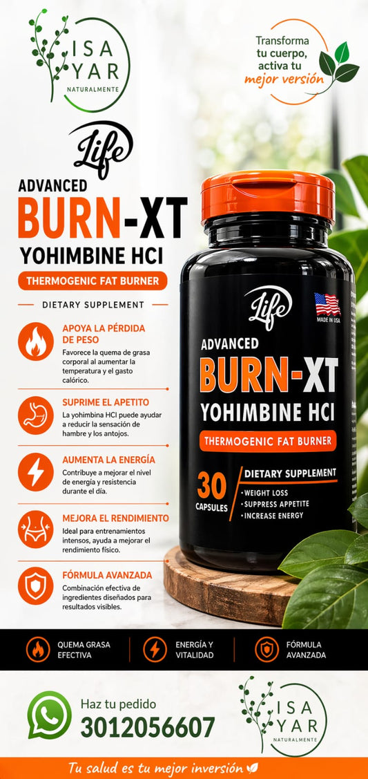 Advanced Burn-XT Yohimbine HCI Thermogenic Fat Burner Life
