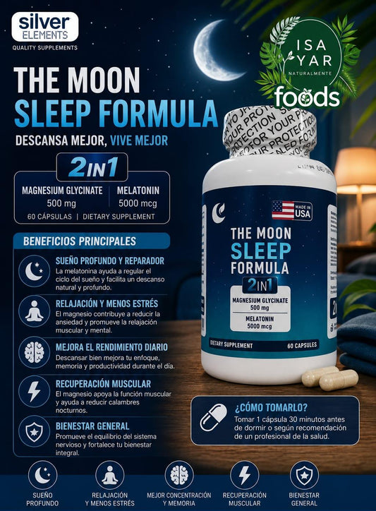 The Moon Sleep Formula 2in1 - Magnesio Glicinato + Melatonina